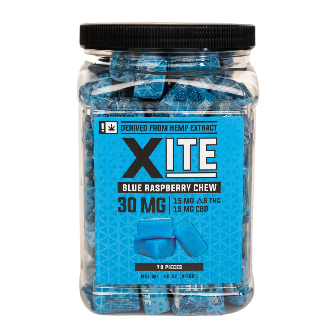 Xite Blue Raspberry Chews (70ct Display) – Plurhemp