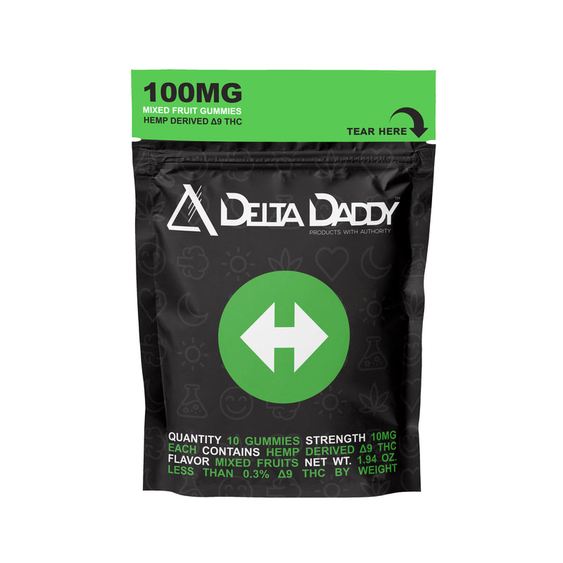 Load image into Gallery viewer, Delta Daddy Delta 9 THC Gummies - Mixed Fruit (100mg)
