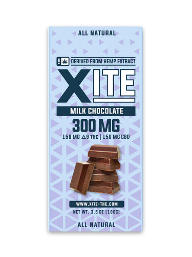Xite 300mg D9 Milk Chocolate Bars