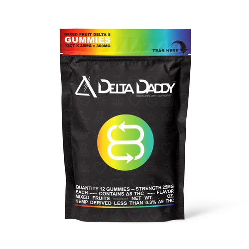 Sample Delta Daddy Delta 8 THC Gummies - Mixed Fruit (Single Bag)