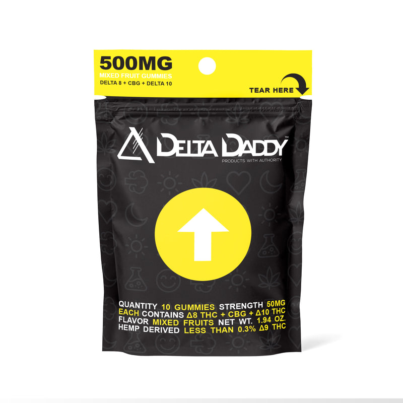 Load image into Gallery viewer, Delta Daddy Delta 8, Delta 10, &amp; CBG Gummies - Mixed Fruit (500mg)
