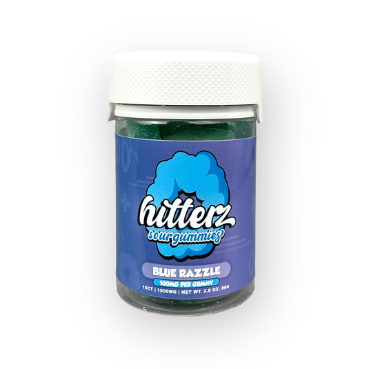 Hitterz 1500mg Sour Gummies - Blue Razzle
