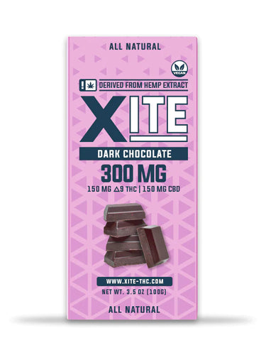 Xite 300mg D9 Dark Chocolate Bars