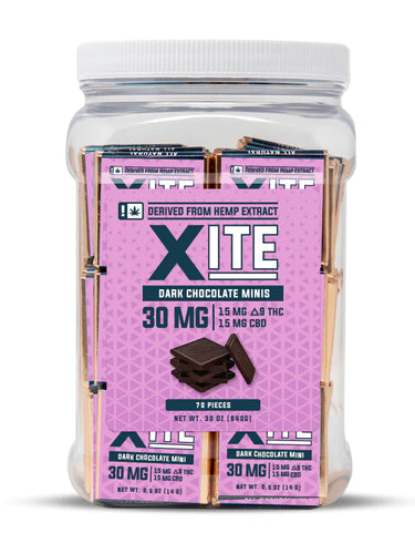Xite D9 Dark Chocolate 30mg Minis (70ct/bin)