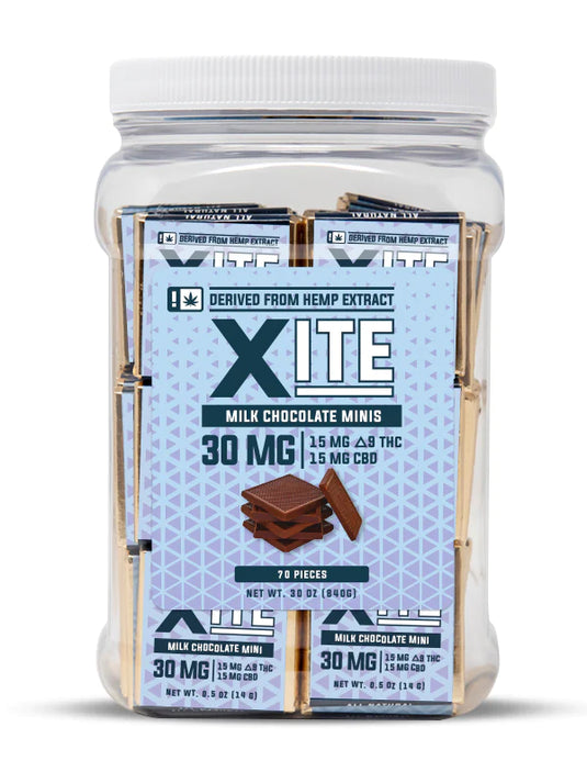 Xite D9 Milk Chocolate 30mg Minis (70ct/bin)