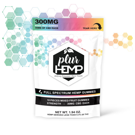 plurHEMP Full Spectrum CBD Gummies - Mixed Fruit (300mg)